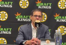 Bruins Captain: Sweeney Says One Gets Named Before Opener Bruins GM Don Sweeney speaks at the podium on the opening day of training camp, saying Boston will name a captain before opening night