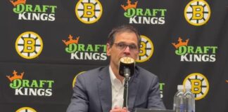 Bruins Captain: Sweeney Says One Gets Named Before Opener Bruins GM Don Sweeney speaks at the podium on the opening day of training camp, saying Boston will name a captain before opening night