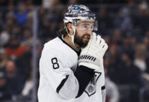 Drew Doughty Named Kings Captain, Replacing Anze Kopitar Los Angeles Kings defenseman Drew Doughty during an NHL game at Crypto.com Arena