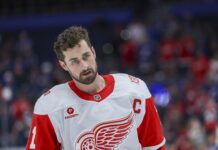 Dylan Larkin Injury Return: Set for Debut After Trade Request Detroit Red Wings center Dylan Larkin warms up before a game against the Tampa Bay Lightning