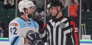 Kuznetsov Ref Cam Video: ‘So They Can’t See Us’ Evgeny Kuznetsov of Sibir Novosibirsk speaks with a KHL referee during his debut against Ak Bars