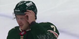 Brock Faber Injury: Wild D-Man Had Surgery on Fractured Skull Minnesota Wild defenseman Brock Faber holds his helmet after taking a shot to the head in preseason game against the Dallas Stars