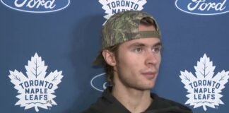 Gavin McKenna Michigan Goal Lights Up Leafs Rookie Camp Gavin McKenna speaks to reporters at Toronto Maple Leafs development camp on September 11, 2026