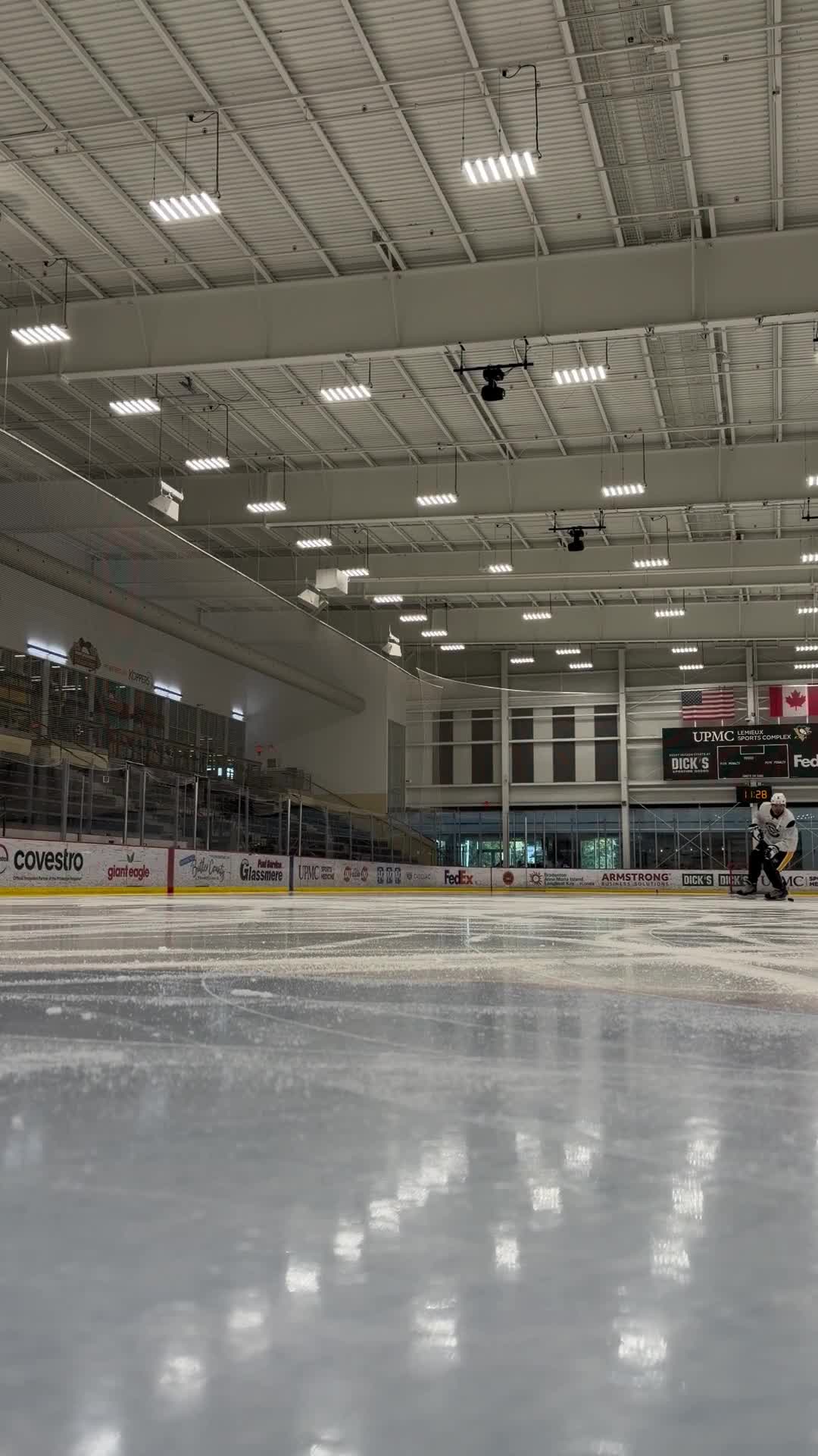 Spencer Horwitz skates alone at the UPMC Lemieux Sports Complex