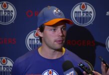 Oilers Camp: Howard, Samanski Chasing Two Open Spots Isaac Howard speaks to media at Edmonton Oilers rookie camp in September 2026