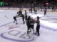Jamie Benn, Marcus Foligno Fight Sparks Stars-Wild Brawl Jamie Benn Marcus Foligno fight Stars Wild preseason brawl screengrab