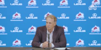 Joe Sakic Staying On as Avalanche GM, No Search Planned Joe Sakic speaks at a Colorado Avalanche press conference as general manager