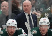 John Hynes Extension: Wild Sign Coach to Multi-Year Deal Minnesota Wild head coach John Hynes watches from behind the bench