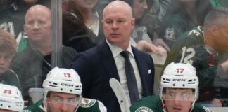 John Hynes Extension: Wild Sign Coach to Multi-Year Deal Minnesota Wild head coach John Hynes watches from behind the bench