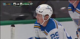 Blues Trade Rumors: Friedman Says They Have Depth to Spare St. Louis Blues forward Jonatan Berggren on the bench during a preseason game in Dallas