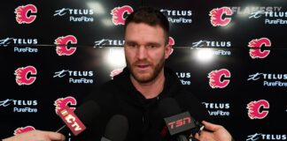 Huberdeau Injury Update: Conroy Confirms Skating Setback Jonathan Huberdeau Flames injury update hip resurfacing surgery recovery training camp 2026-27
