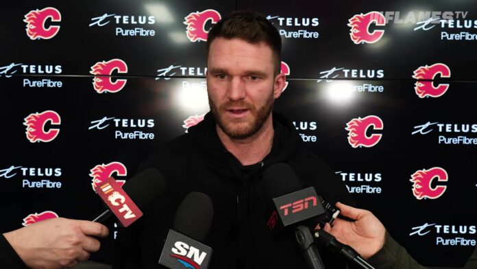Jonathan Huberdeau Flames injury update 2026 Jonathan Huberdeau Flames injury update hip resurfacing surgery recovery training camp 2026-27
