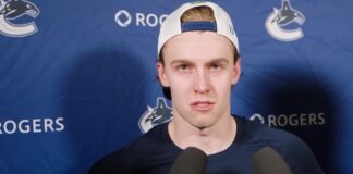 Lekkerimaki Contract Year: ‘Not Big Enough or Fast Enough’ Jonathan Lekkerimaki speaks to media after a Vancouver Canucks game during the 2025-26 season