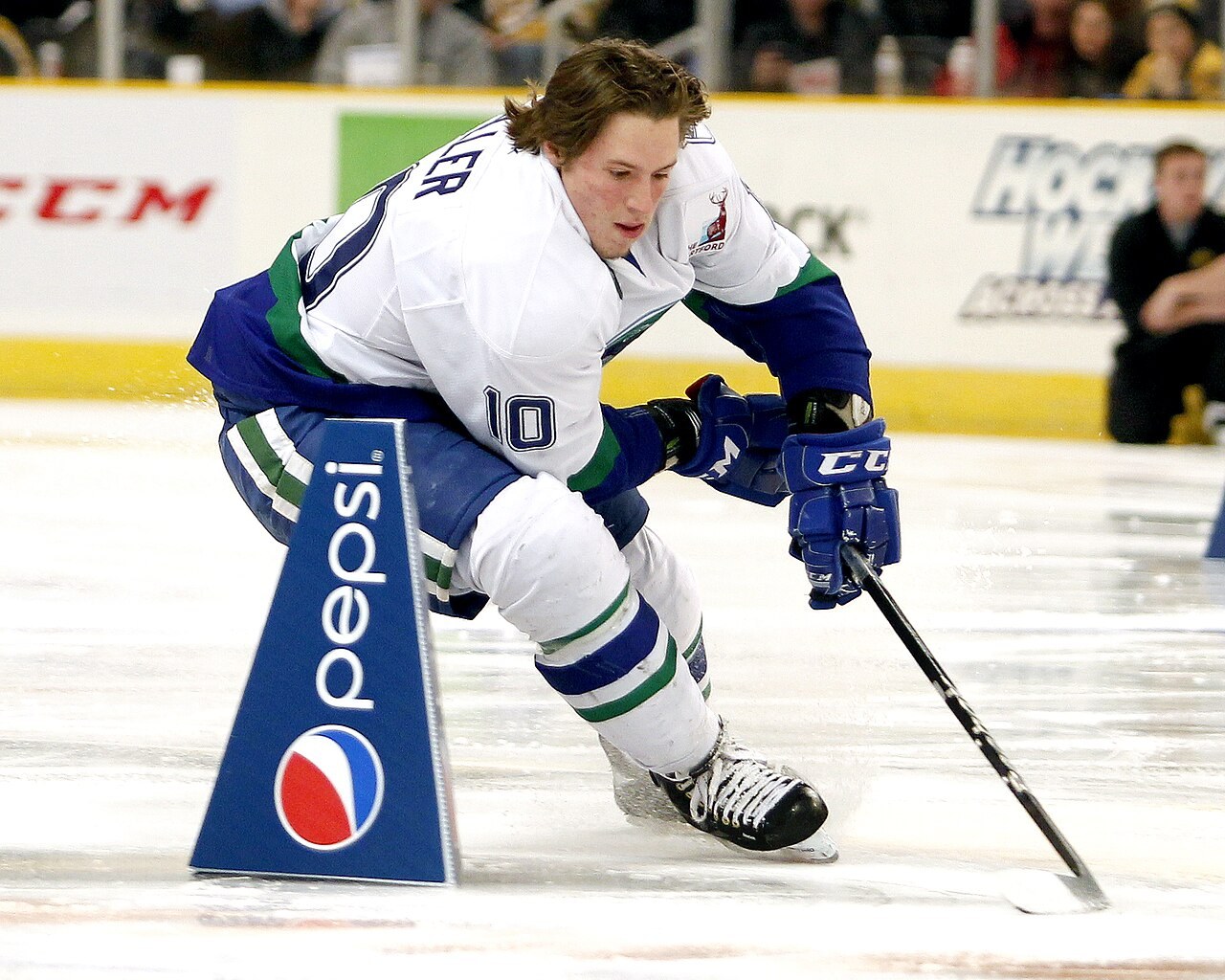 J.T. Miller in a Connecticut Whale jersey at the 2013 AHL All-Star Skills Competition