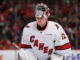 Kochetkov Extension: Hurricanes Lock Up Backup Goalie Pyotr Kochetkov of the Carolina Hurricanes looks on during a game against the Chicago Blackhawks