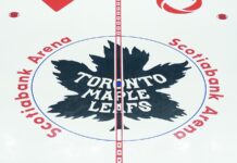 Maple Leafs Centre Ice Logo: 1927 Crest Back for 100th Year Toronto Maple Leafs new centre ice logo featuring the original 1927 crest at Scotiabank Arena for the 2026-27 season