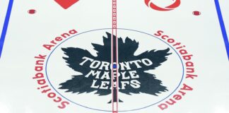 Maple Leafs Centre Ice Logo: 1927 Crest Back for 100th Year Toronto Maple Leafs new centre ice logo featuring the original 1927 crest at Scotiabank Arena for the 2026-27 season