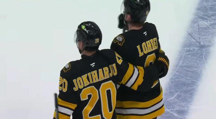 Bruins Trade Rumors: Jokiharju Available Alongside Lohrei Boston Bruins defensemen Mason Lohrei and Henri Jokiharju celebrate a goal during the 2025-26 NHL season
