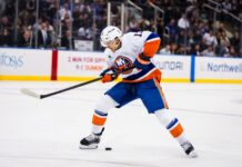 Barzal Injury: Islanders Star Shut Down for Two Weeks New York Islanders center Mathew Barzal skates with the puck against the New York Rangers at Madison Square Garden