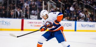 Barzal Injury: Islanders Star Shut Down for Two Weeks New York Islanders center Mathew Barzal skates with the puck against the New York Rangers at Madison Square Garden