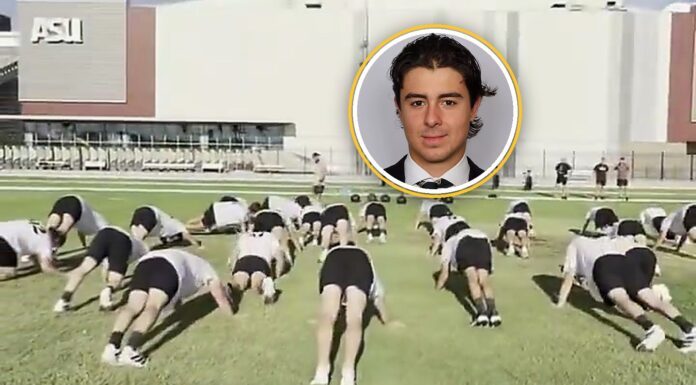 Matthew Mayich Video: Footage of ASU Workout Surfaces Matthew Mayich headshot over a screenshot of the Aug. 20 Arizona State hockey workout at Sun Angel Stadium