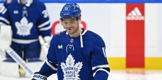 Chayka on Domi: ‘He’s Going to Be Out Indefinitely’ Max Domi of the Toronto Maple Leafs during warmups before the latest injury update from GM John Chayka
