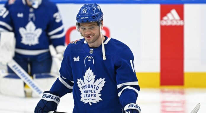 Chayka on Domi: ‘He’s Going to Be Out Indefinitely’ Max Domi of the Toronto Maple Leafs during warmups before the latest injury update from GM John Chayka