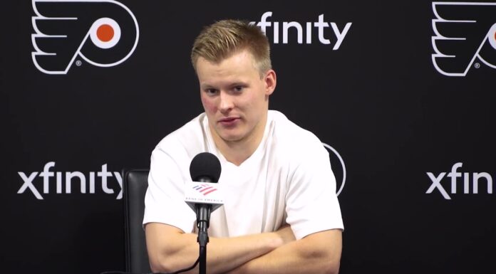 Michkov Weight Loss: 30 Pounds Lighter at Flyers Camp Matvei Michkov speaks in English at Philadelphia Flyers training camp media availability