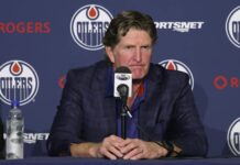 Babcock Contract: Oilers Gave Him Three Years Plus an Option Mike Babcock speaks at his introductory press conference as Edmonton Oilers head coach