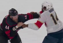 Deslauriers Hot Mic: Canes Enforcer Chirps Imama After Fight Hurricanes forward Nic Deslauriers fights Panthers forward Boko Imama in the first fight of the 2026-27 NHL season