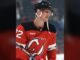 Nick Bjugstad Injury: Devils Forward Out Four to Six Months New Jersey Devils forward Nick Bjugstad in a red Devils jersey during warmups