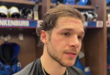 Blankenburg Tryout: Maple Leafs Bring Him to Camp Nick Blankenburg speaks at his Colorado Avalanche locker stall before joining Toronto Maple Leafs training camp on a tryout