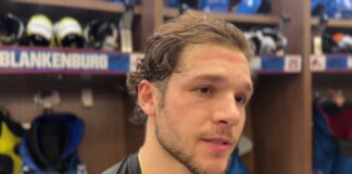 Blankenburg Tryout: Maple Leafs Bring Him to Camp Nick Blankenburg speaks at his Colorado Avalanche locker stall before joining Toronto Maple Leafs training camp on a tryout