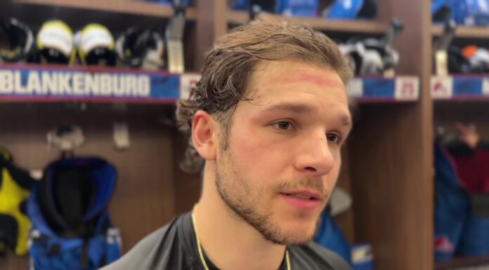 Blankenburg Tryout: Maple Leafs Bring Him to Camp Nick Blankenburg speaks at his Colorado Avalanche locker stall before joining Toronto Maple Leafs training camp on a tryout