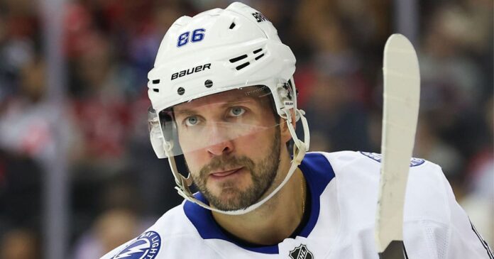 Nikita Kucherov Lightning low IQ quote Tampa Bay Lightning right wing Nikita Kucherov looks on during an NHL game