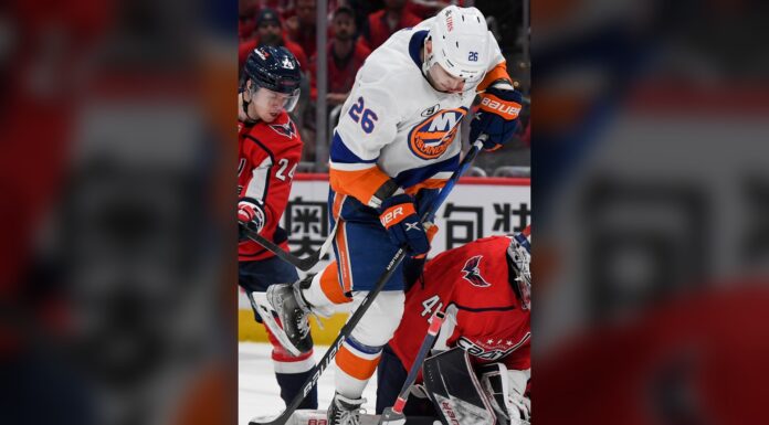 Oliver Wahlstrom Signing: Former 11th Pick Heads to Sweden New York Islanders right wing Oliver Wahlstrom jumps in front of the net against the Washington Capitals