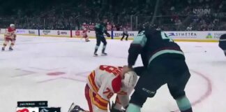 Ottavainen Suspension Buzz After Kraken Coach Defends Punches Ville Ottavainen grabs Brennan Othmann during Kraken-Flames preseason fight