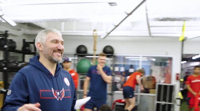 Ovechkin Returns to Capitals: ‘Welcome to the Team, Bro’ Alex Ovechkin smiles in the Capitals weight room at MedStar Capitals Iceplex ahead of his 22nd NHL season