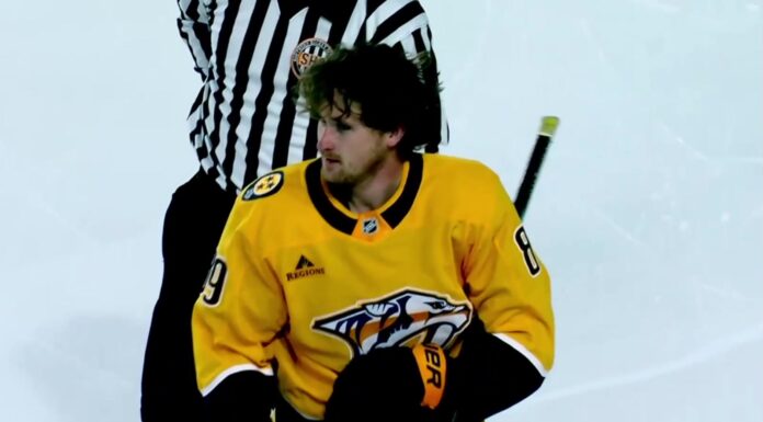 Wiesblatt Brothers Fight at Predators Camp Scrimmage Ozzy Wiesblatt skates off with an official after fighting his brother Oasiz during the Nashville Predators Gold Star Showcase intrasquad scrimmage in Clarksville