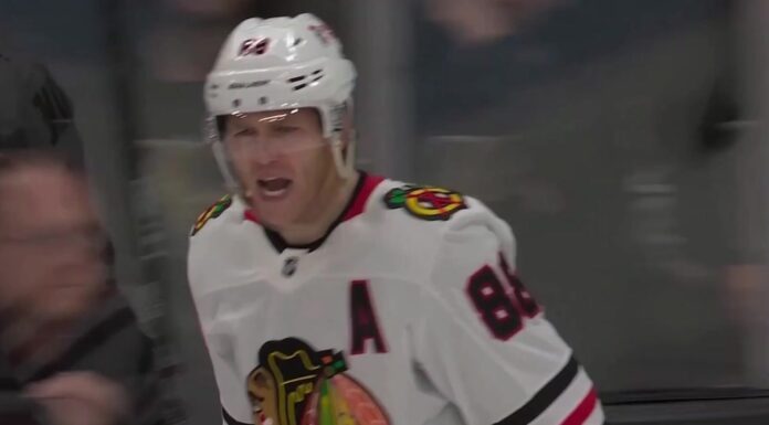Patrick Kane Goal: Showtime Scores in Blackhawks Return Patrick Kane celebrates his first goal back with the Chicago Blackhawks against the Vegas Golden Knights in the 2026-27 season opener