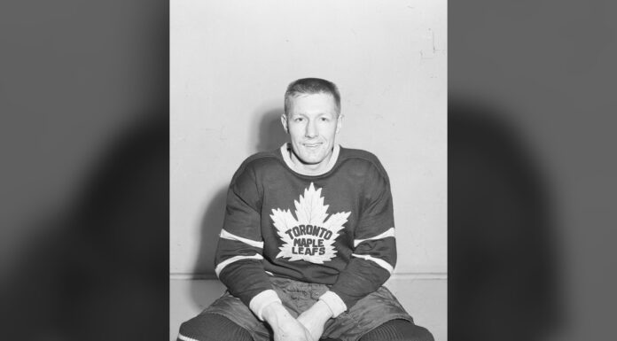 Ron Hurst Dies at 95, the Oldest Living Maple Leaf Ron Hurst poses in a Toronto Maple Leafs sweater during his NHL career in the 1950s