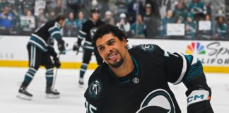 Ryan Reaves Retirement: ‘Mic Drop, Gloves Drop. Reavo Out.’ San Jose Sharks right wing Ryan Reaves warms up at SAP Center before a game against the Utah Mammoth