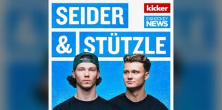 Moritz Seider, Tim Stutzle Launch German Hockey Podcast Moritz Seider and Tim Stutzle on the cover art for their Seider & Stutzle hockey podcast from kicker and Eishockey NEWS