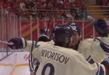Sergei Skvortsov Scores First KHL Goal at 17 in Debut Sergei Skvortsov celebrates his first KHL goal for Torpedo Nizhny Novgorod, 2027 NHL Draft prospect