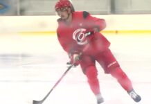Seth Jarvis Injury: Skating Already, Out for Opening Night Seth Jarvis injury rehab skate Carolina Hurricanes 2026 shoulder surgery