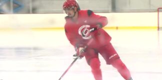 Seth Jarvis Injury: Skating Already, Out for Opening Night Seth Jarvis injury rehab skate Carolina Hurricanes 2026 shoulder surgery