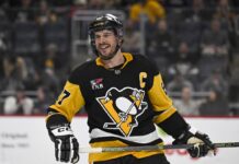 Crosby Delivers Season Tickets: ‘It Does Never Get Old’ Pittsburgh Penguins center Sidney Crosby smiles during a game at PPG Paints Arena