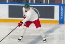 Edvinsson Contract: Unsigned D-Man Returns to Sweden Simon Edvinsson skating at Frolunda HC practice in Sweden while unsigned by the Detroit Red Wings