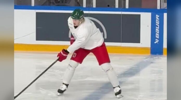 Edvinsson Contract: Unsigned D-Man Returns to Sweden Simon Edvinsson skating at Frolunda HC practice in Sweden while unsigned by the Detroit Red Wings