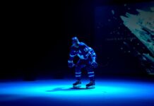 John Tavares Injury: Leafs Center Hurt vs. Sabres John Tavares in a Toronto Maple Leafs jersey during the 2026 NHL Player Media Tour photo shoot in Las Vegas
